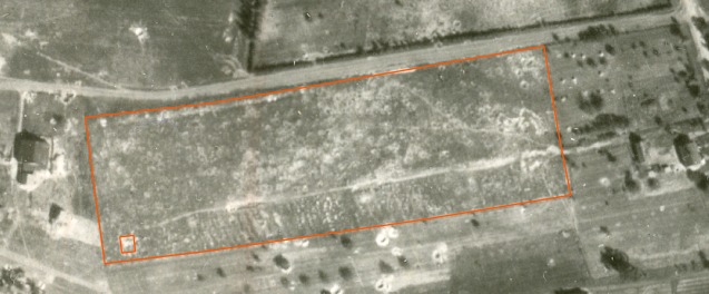 Cmentarz ydowski w Radzyminie na zdjciu lotniczym z 6 wrzenia 1944 roku