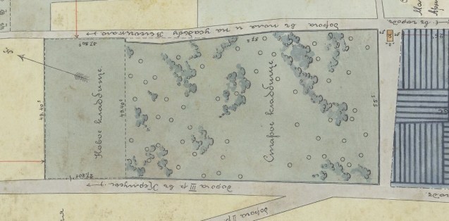Plan cmentarza ydowskiego w Tykocinie z 1912 r. (rdo: Archiwum Gwne Akt Dawnych)